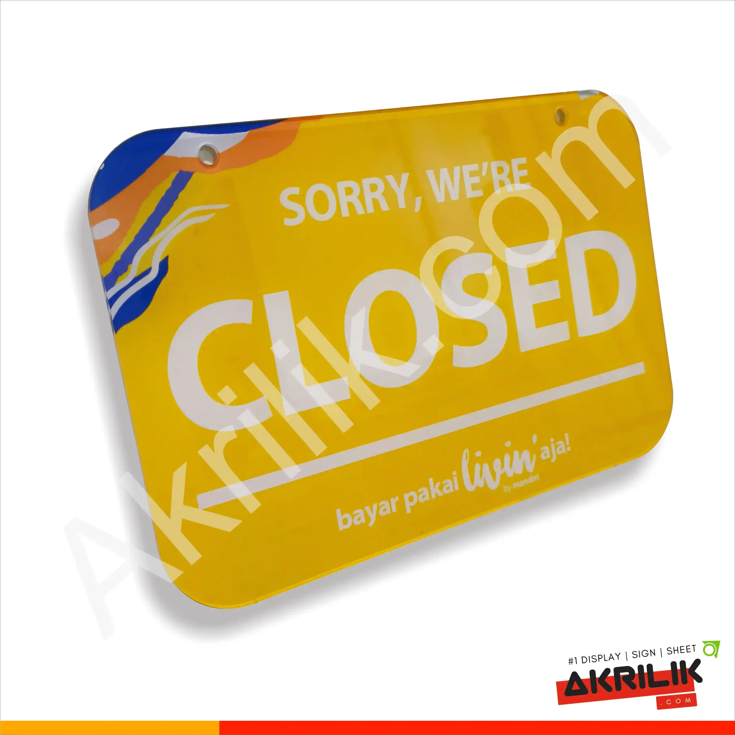 sign akrilik open closed